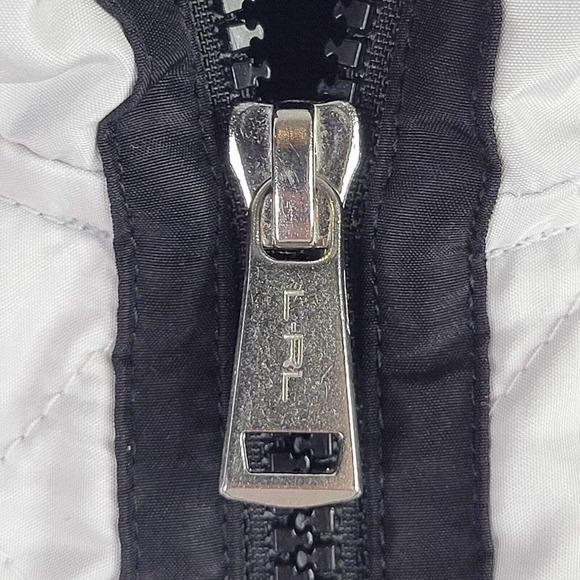 LRL Ralph Lauren Jacket Black White Puff Active Coat Womens Size Large Full Zip - Picture 6 of 9